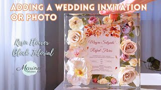 How to Add Wedding Invitation or Photo to Resin Flower Block Tutorial | Dried Flower Art Epoxy Resin