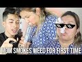 MEXICAN MOM SMOKES WEED FOR THE FIRST TIME!!