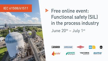 Functional safety (SIL) in the process industry | KROHNE Academy | June 20th to July 1st 2022