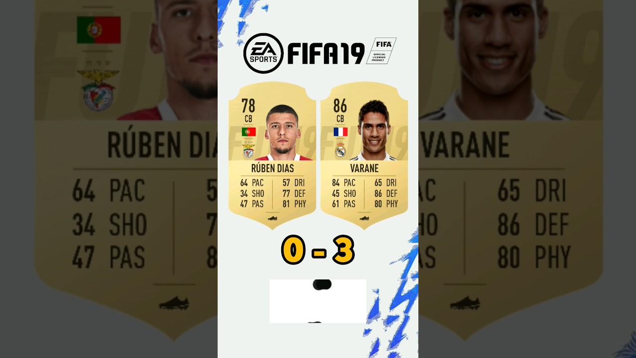 RUBEN DIAS VS VARANE FIFA COMPARISON 🇵🇹🇨🇵 