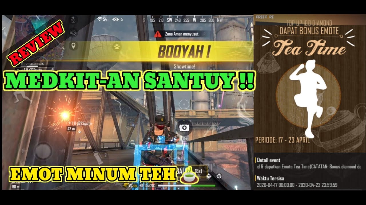 Promo Top Up Freefire Terbaru Bonus Emote Tea Time Minum Teh Santuy Di Kalahari