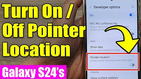 Galaxy S24/S24+/Ultra: How to Turn On/Off Pointer Location