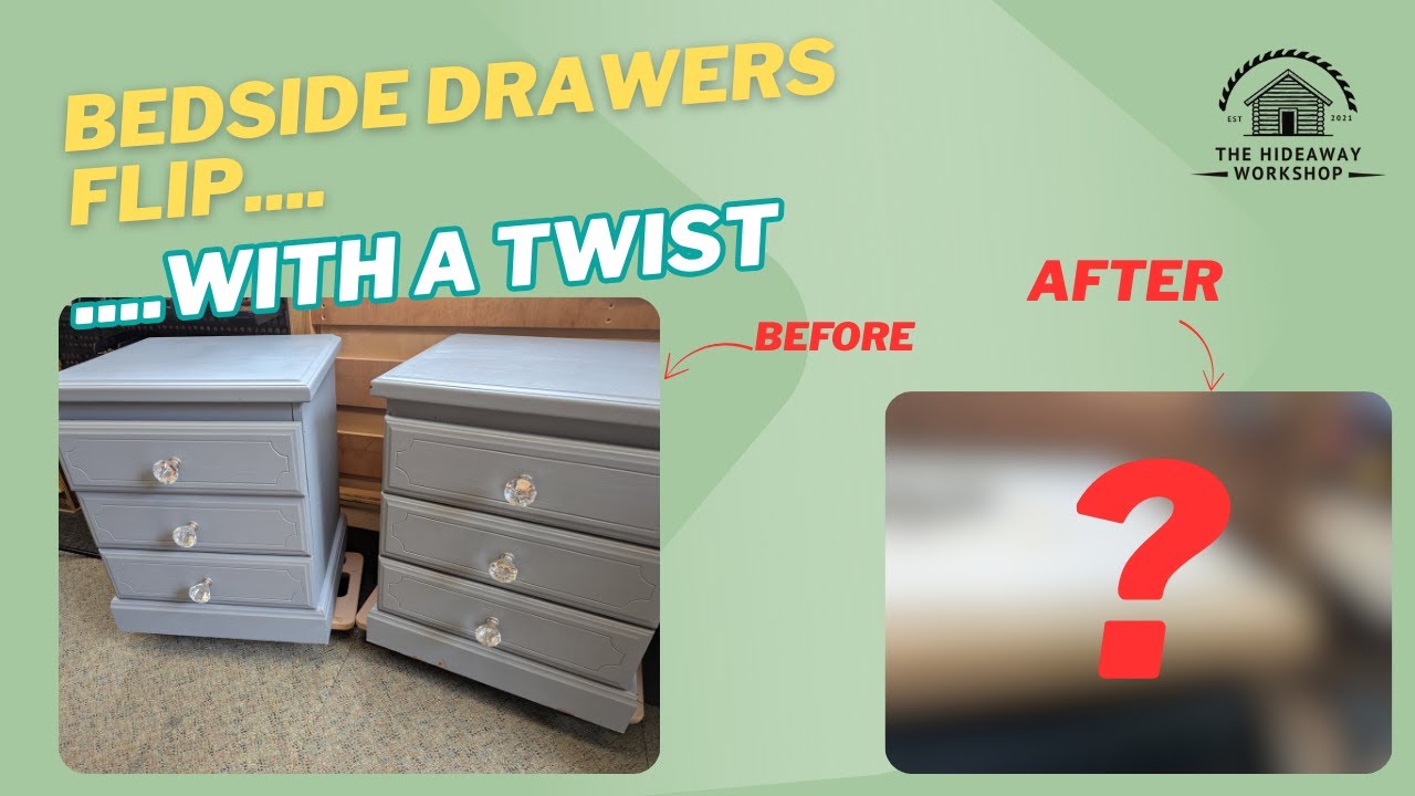 Cheap bedside drawers flip | Unbelievable results | How I made the top look incredible