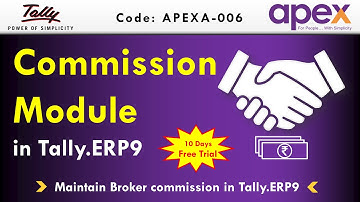 Commission\Broker Module In Tally.ERP 9 | By Apex Tally Solutions.