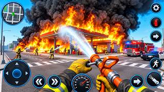 Firefighter Rescue Sim Game 3D - 911 Emergency Fire Truck Driving Gameplay screenshot 1