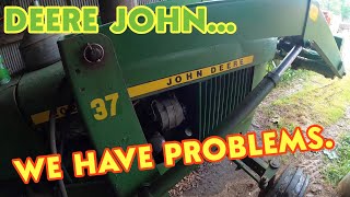 Deere John, it’s not working out. JOHN DEERE 2020 HU hydraulic issues