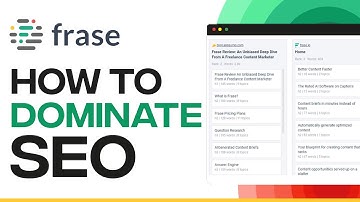 How To Dominate SEO using Frase | Quick Tutorial 2022