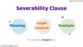 Severability Clause Meaning Legal Context & Example Legal Terms Simplified @LawMint