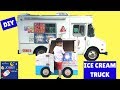 DIY Cardboard Mr Softee Ice Cream Truck For Kids Pretend Play With Ice Cream Truck Food Toys