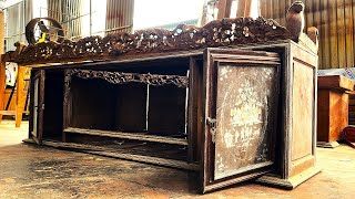 Restoration of Old 19th Century Cabinets, Amazing Restoration Inside Old Cabinets// DQ Woodworking