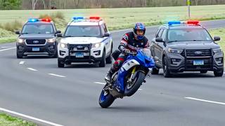 When Police Chase IDIOTS on Motorcycles Caught on Camera!