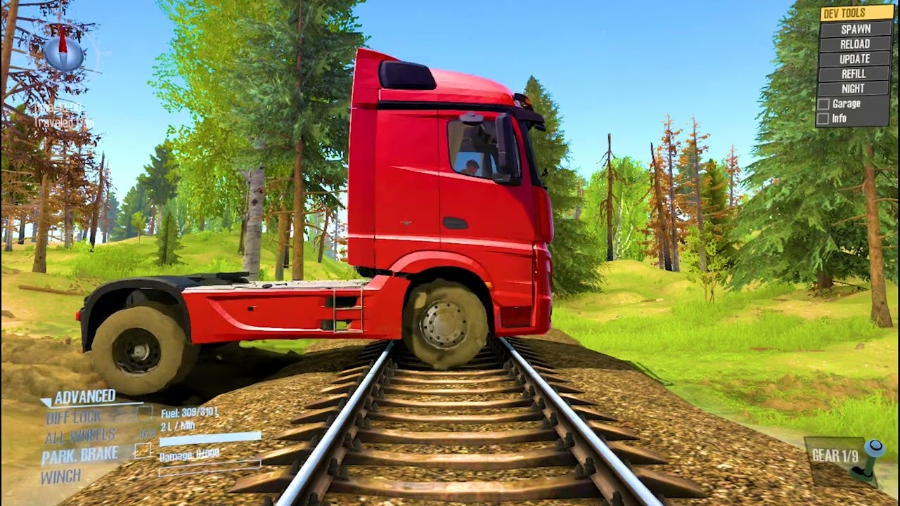 Грузовики против железной дороги | Spintires: Mudrunner, ежедневный игровой процесс #46
