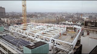 Conradhuis – Constructing the Atrium Roof