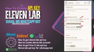 How to Create ElevenLabs api key | Eleven Labs Api Key | Suhail Md Whatsapp Bot | Suhail tech