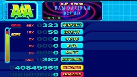 DDR 5thMIX - DAM DARIRAM(KCP MIX) (Maniac, 7) AA FC (no bar)