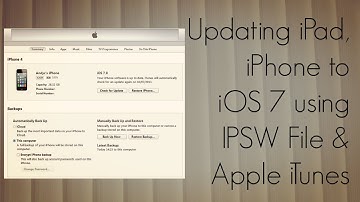 Updating iPad, iPhone to iOS 7 using IPSW File & Apple iTunes - How To Tutorial