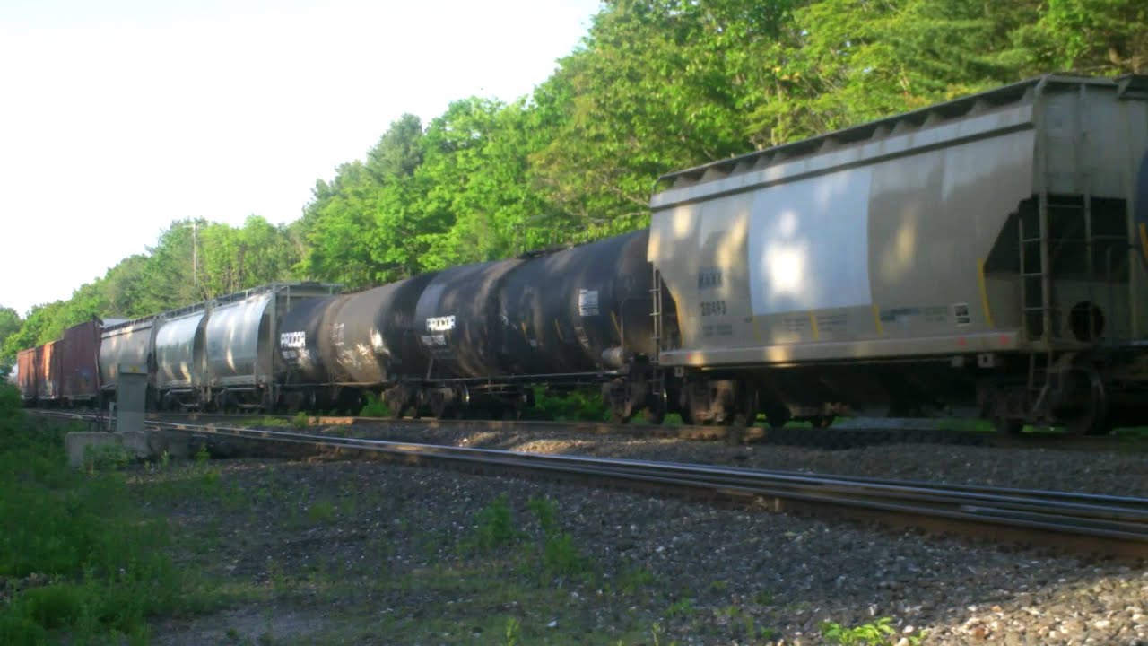 CP 8604 Leads a Manifest Train at Reynolds (June 10, 2014)