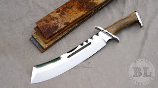 Creating a Big Hunting Knife from a truck leaf spring