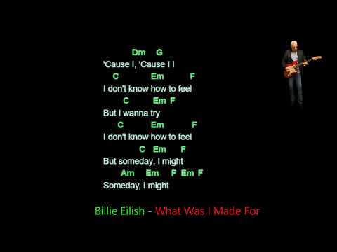 Billie Eilish - What Was I Made For - Lyrics Chords Vocals