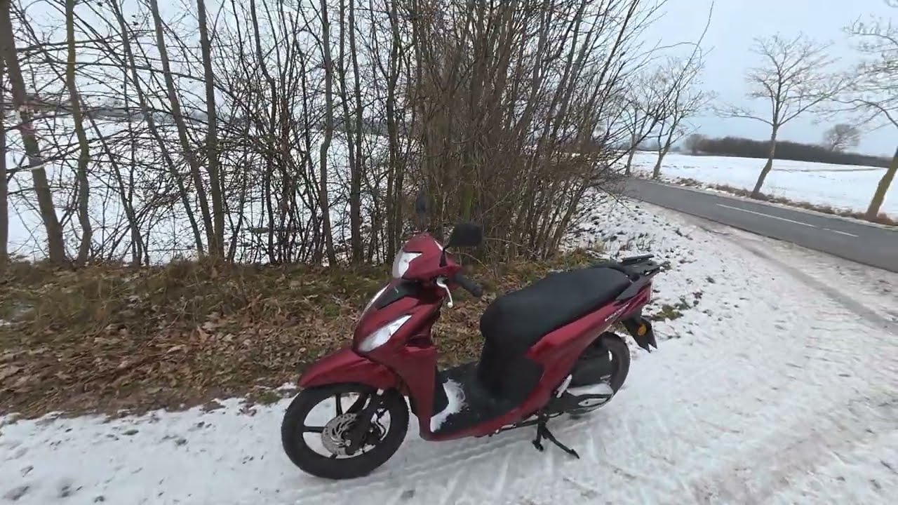 Winterliche Rollertour an einem eiskalten Samstag Vormittag | -3°Grad