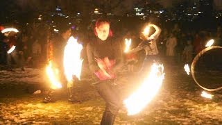 Winter Solstice Lantern Festival FIRE TRIBE FIRE DANCE!! 2013 Vancouver