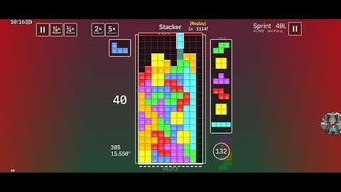 Techmino 40 Line Sprint. New PB 45.983s