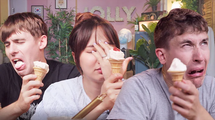 Trying Heinz KETCHUP ice-cream?!