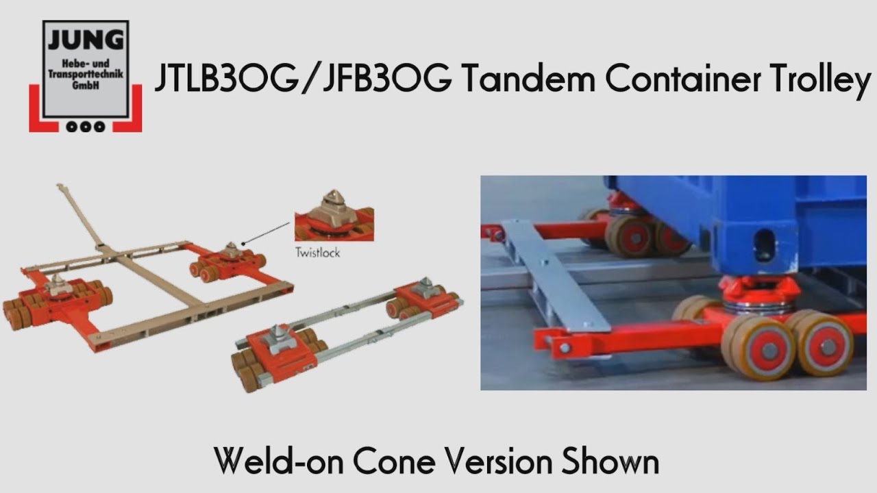 Jung JTLB30G/JFB30G Tandem Container Trolley - YouTube