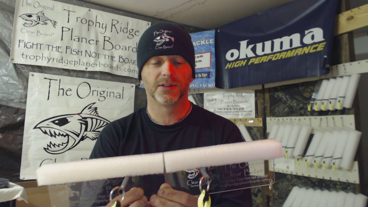 Trophy Ridge Planer Boards "The Original Clear Board" Crappie Board YouTube