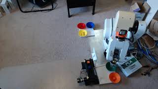 6 Axis Robot Sorting Colored Cubes
