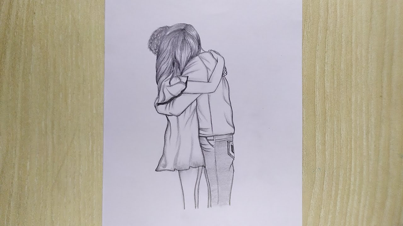 How To Draw A Boy And Girl Hugging Pencil Sketch Drawing For Beginners Youtube