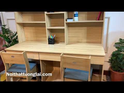 Video Bàn học đôi có giá sách cho bé BH6817 được dụng nhiều... - youtube