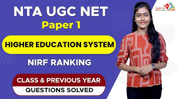 NIRF RANKING | Higher Education System | NTA UGC NET Paper 1 Classroom & Online Coaching