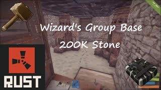 200K Stone, Hard to Raid, Rust Group Base