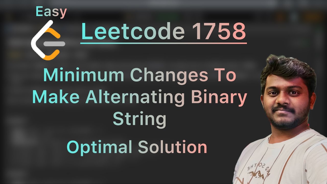 Minimum Changes To Make Alternating Binary String - Leetcode 1758 - YouTube