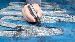 Download Lagu Pop Art / Street Art Textured Relief Painting With Stencils | Beks#3 MP3