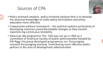 Comparative public administration CPA 