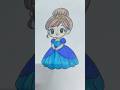 princess drawing very easy#drawing #viral #youtubeshorts #kids #cartoon #art#cricket #funny