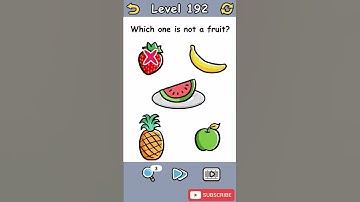 Brain Crack Level 192 Which one is not a fruit Walkthrough