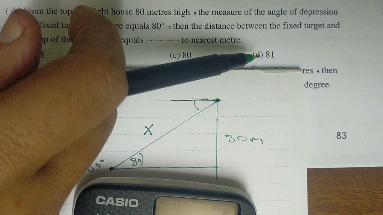 first secondary second term exercise 11 angles of elevation and depression.             by Mr Romany