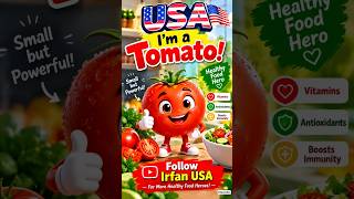 🍅 I’m a Tomato! I’m Small But Full of Goodness 🇺🇸 | Healthy Food Story #Shorts #IrfanUSA