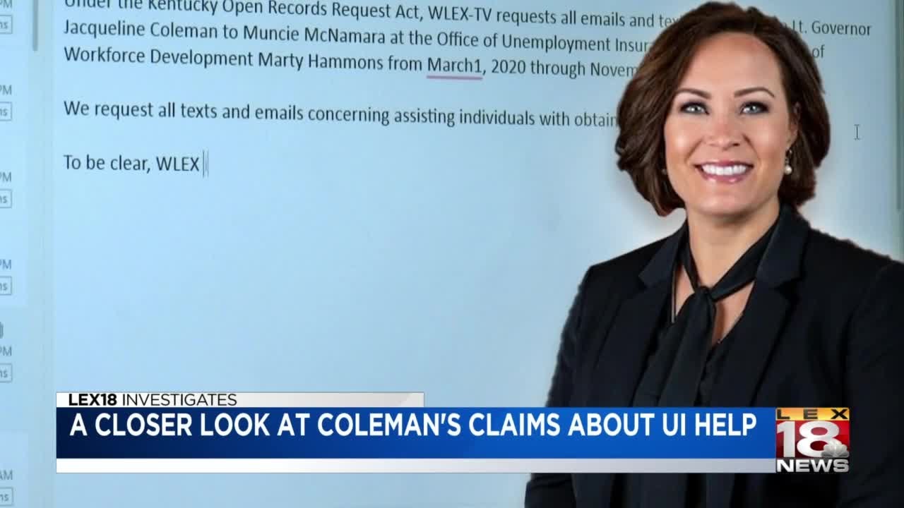 A closer look at Lt. Gov. Coleman's claims about unemployment help