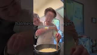 How My Korean Grandma Makes Cream Carbonara Buldak Ramen #shorts