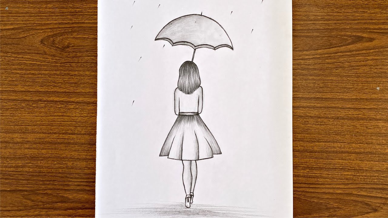 Girl with Umbrella SVG Cut file by Creative Fabrica Crafts · Creative  Fabrica