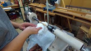 Turning a Slimline in Big Leaf Maple Burl