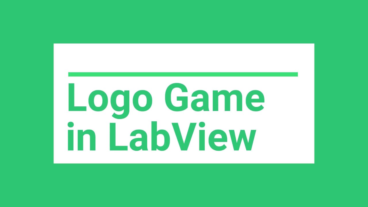 Logo Game in LabVIEW - YouTube
