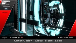 CONSTRUCTION GLASS NEON LOGO ► [ AFTER EFFECTS TEMPLATES ]