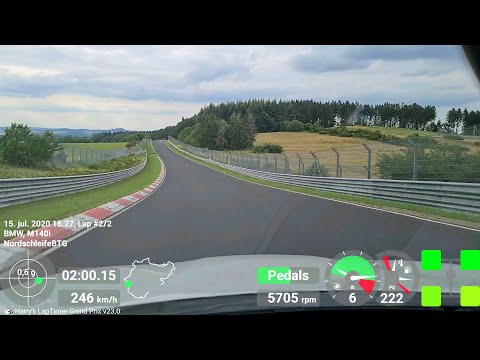 Nürburgring Nordschleife BMW M140i xDrive Harry's Laptimer 15-07-2020