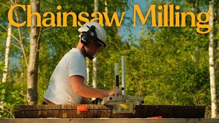 First time trying CHAINSAW MILLING | Making our own Lumber