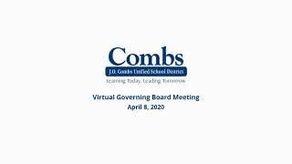 April 8, 2020 | Governing Board Meeting